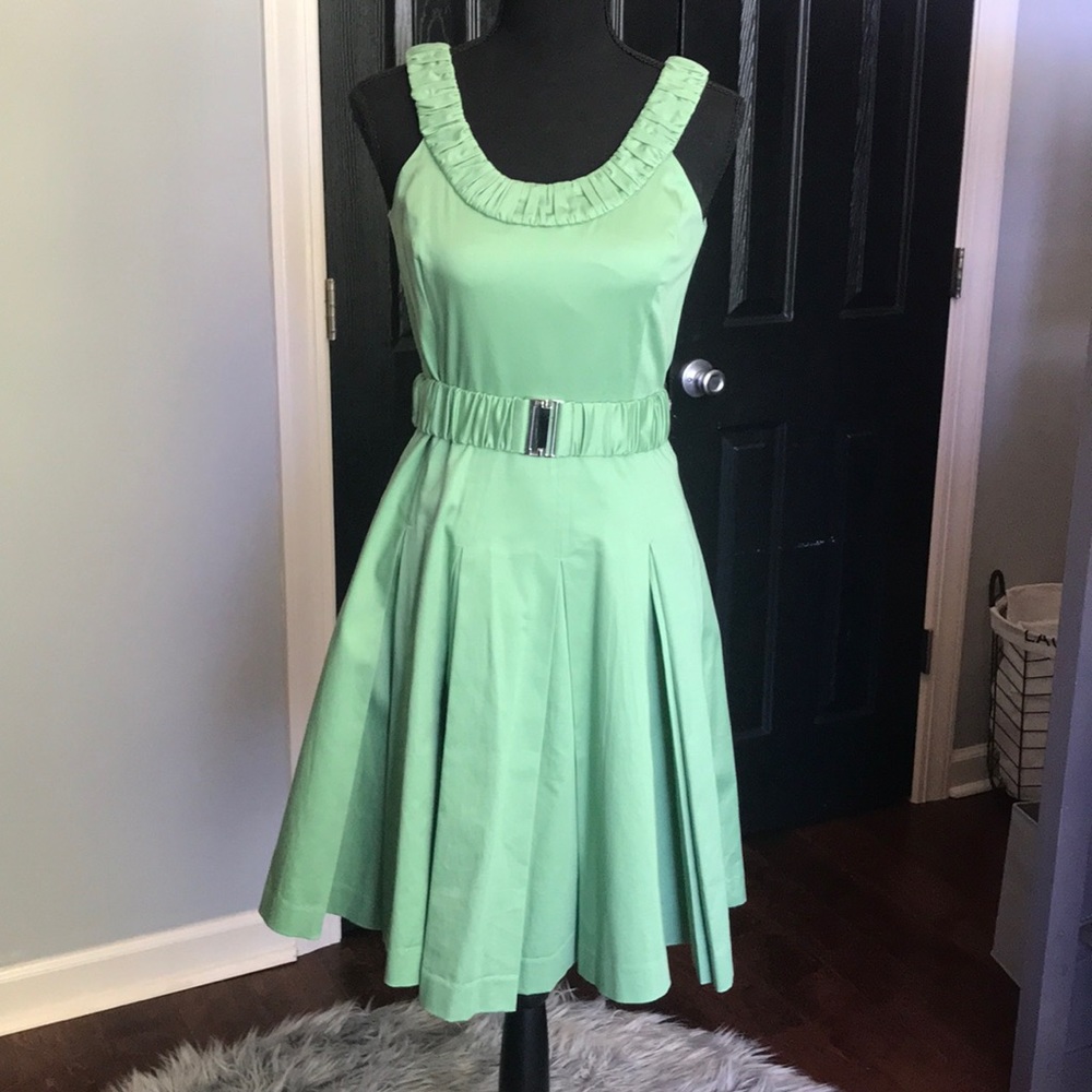 Calvin Klein green cocktail dress